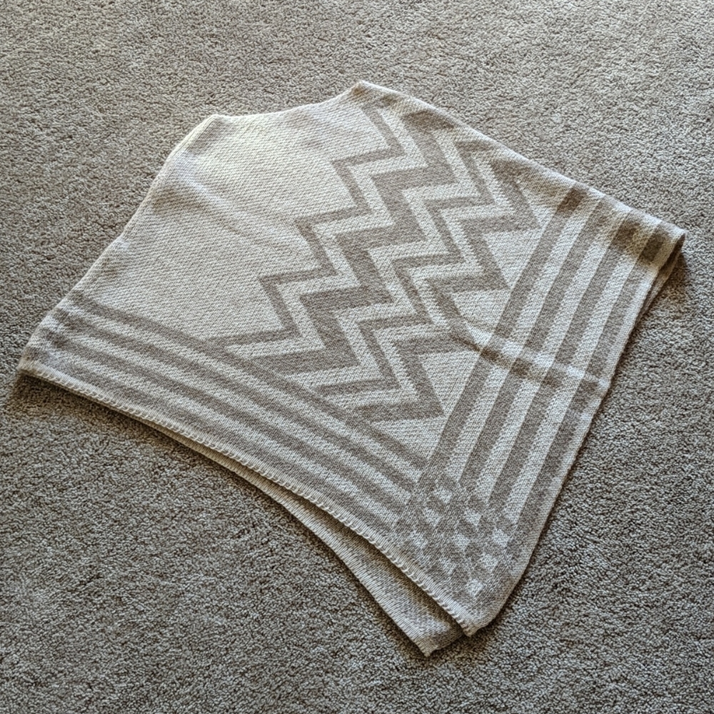 Italian-made Wool Sweater Poncho